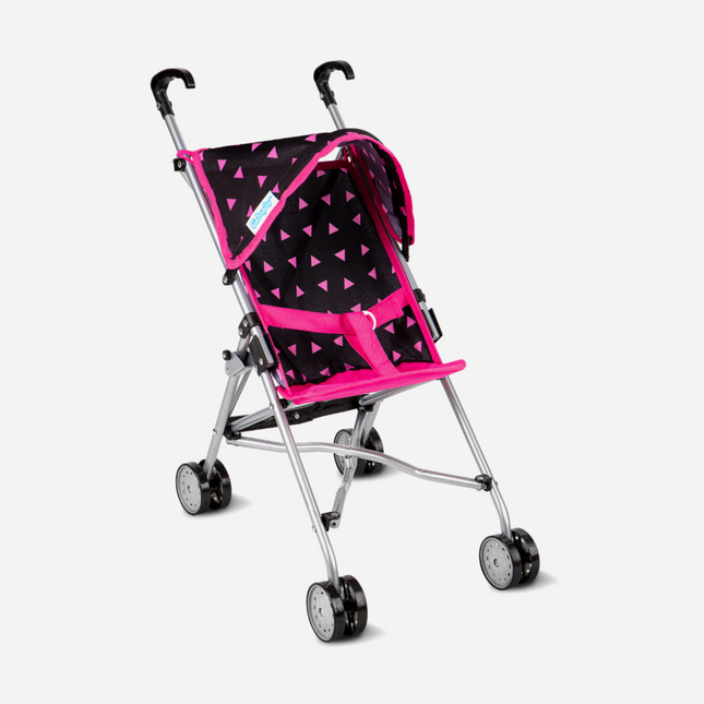 Golfový kočárek pro panenky černá/růžová