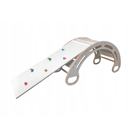 Montessori houpačka se skluzavkou, Bílá, 85 cm, 5 v 1, 7 v 1, CE