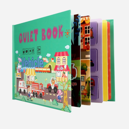 Montessori Quiet book -sticker book -Tichá knížka - sada 4 tichých knížek