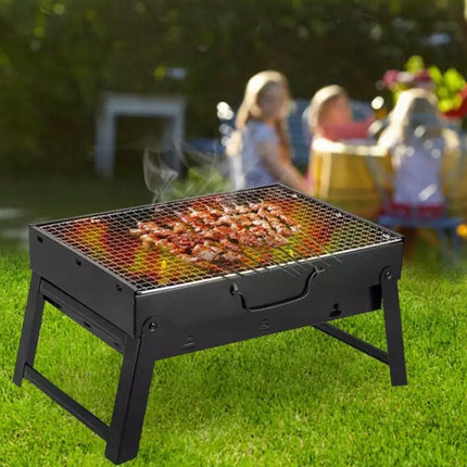 Přenosný cestovní skládací gril na dřevěné uhlí  - Podpalovac gratis