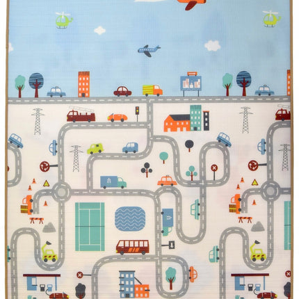 Hrací vzdělávací pěnová podložka pro děti město-les 180x200cm